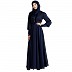 Umbrella abaya in shiny nida fabric- Navy Blue Umbrella abaya in shiny nida fabric- Navy Blue